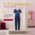 Silk Lace Sleepwear Set – 2 Pcs
