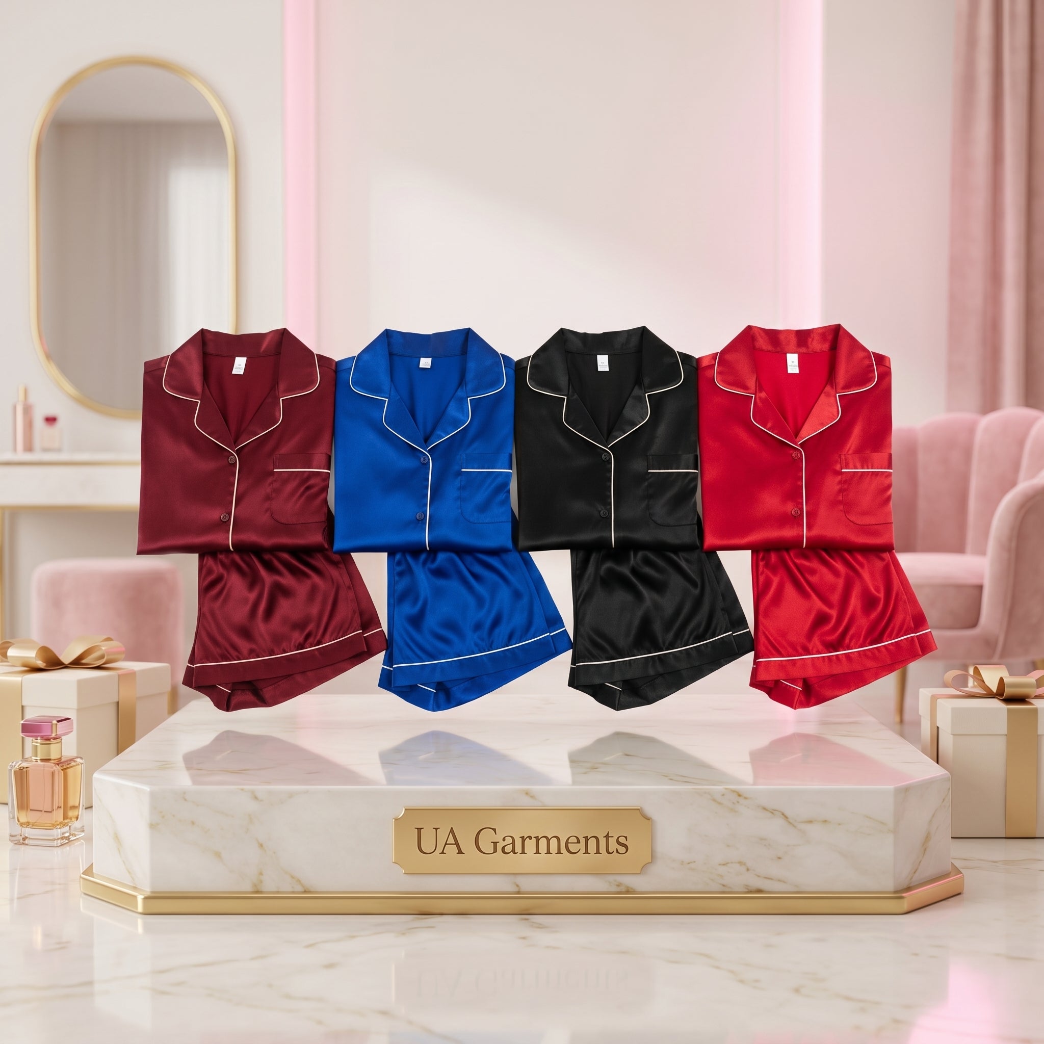 couple silk pajama set