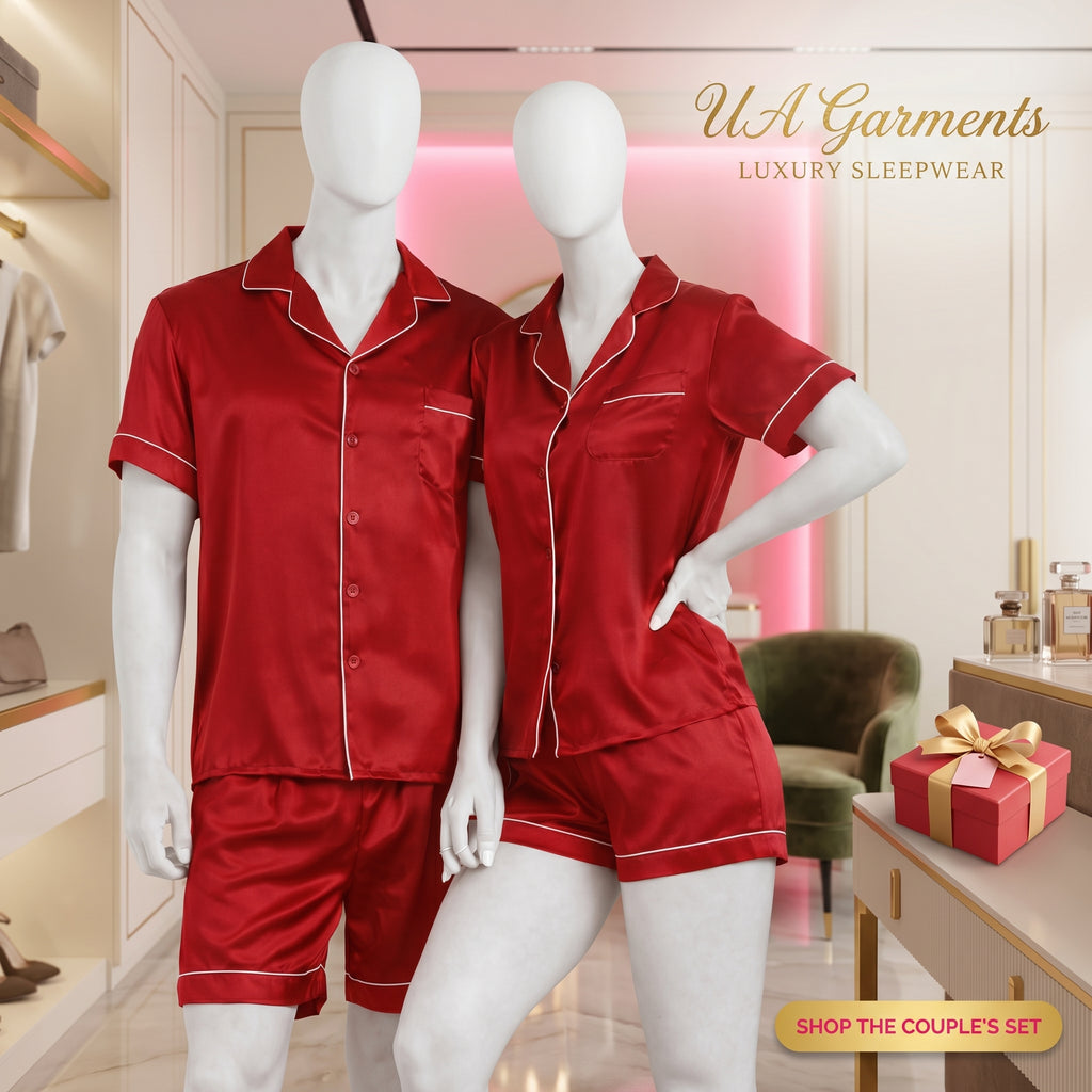 couple silk pajama set